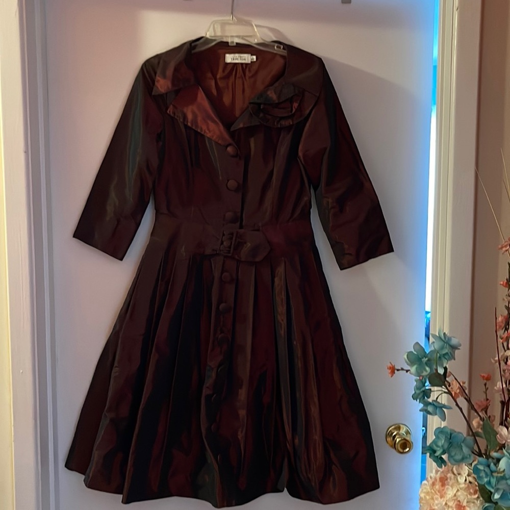 Teri Jon burgendy formal dress